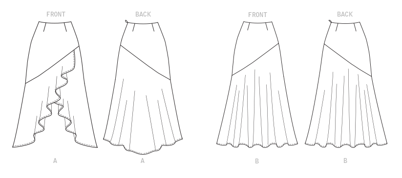 Butterick Pattern B6818 Misses' Skirt