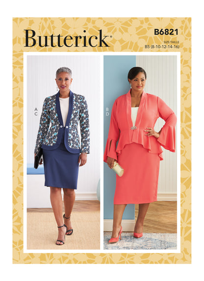 Butterick Pattern B6821 Misses' & Women's Jacket & Skirt