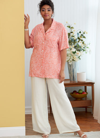 Butterick Pattern B6846 Unisex Button-Down Shirts