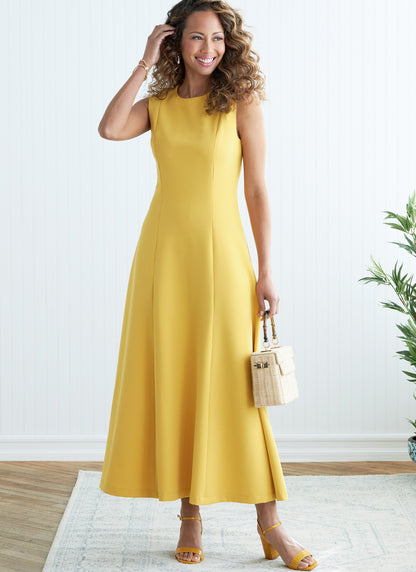 Butterick Pattern B6850 Misses' Jewel or V-Neck Fit  &  Flare Dresses