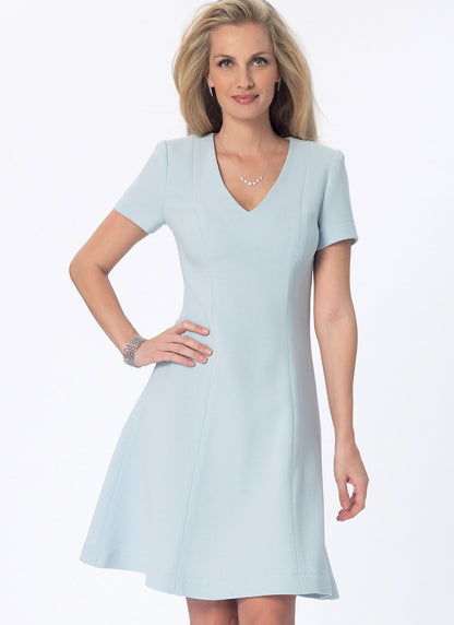 Butterick Pattern B6850 Misses' Jewel or V-Neck Fit  &  Flare Dresses