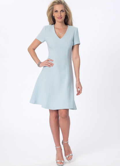 Butterick Pattern B6850 Misses' Jewel or V-Neck Fit  &  Flare Dresses