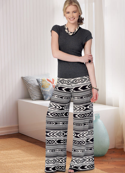 Butterick Pattern B6851 Misses' No-Side-Seam Shorts, Capris  &  Pants