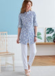 Butterick Pattern B6852 Misses' Button-Down Shirts With Collar, Sleeve  &  Hem Variations