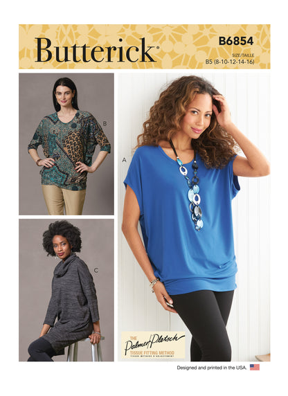 Butterick Pattern B6854 Misses' Tops  &  Tunic