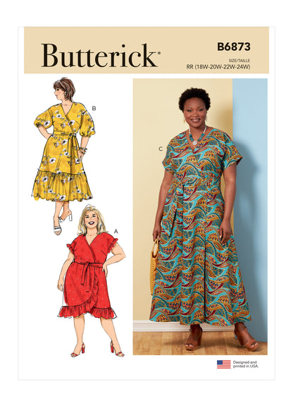 Butterick Pattern B6873 Women's Dress and Sash