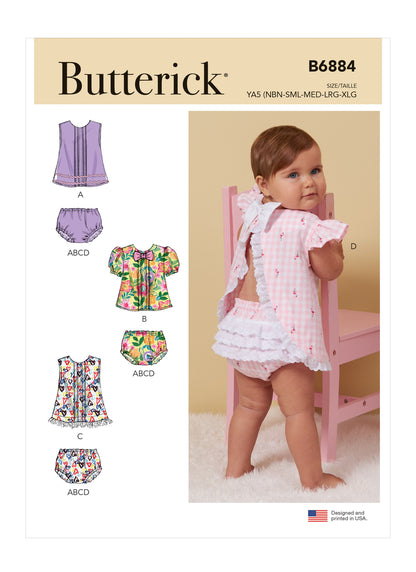 Butterick Pattern B6884 Infants Top and Panties