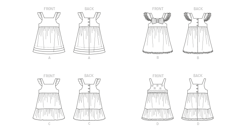 Butterick Pattern B6885 Toddlers' Dress