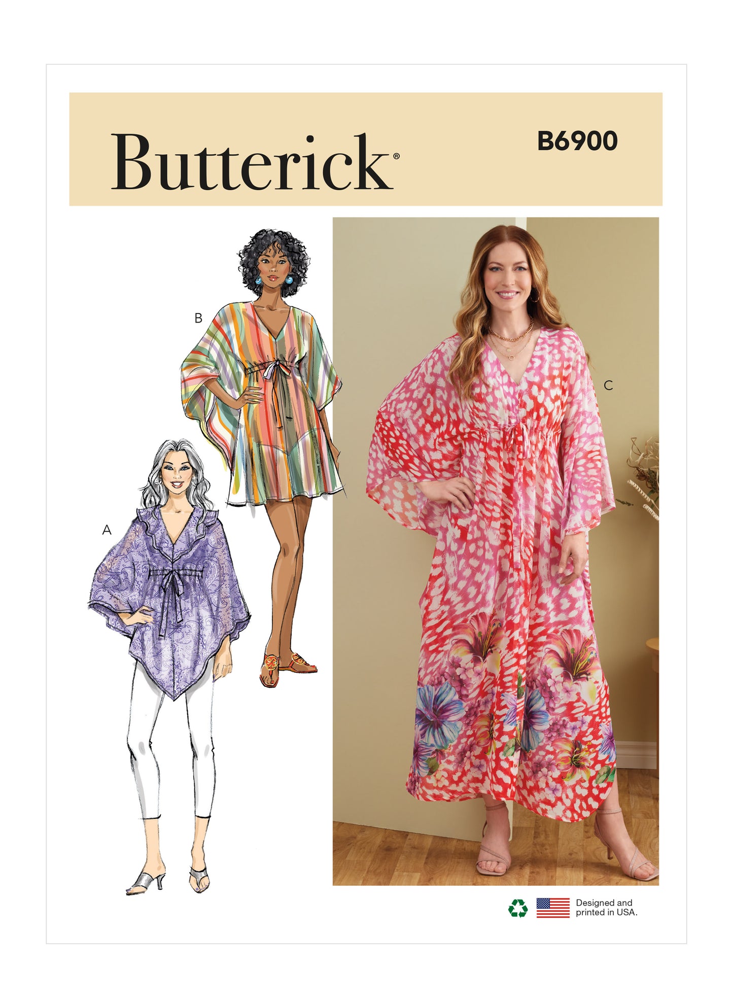 Butterick Pattern B6900 Misses' Caftan