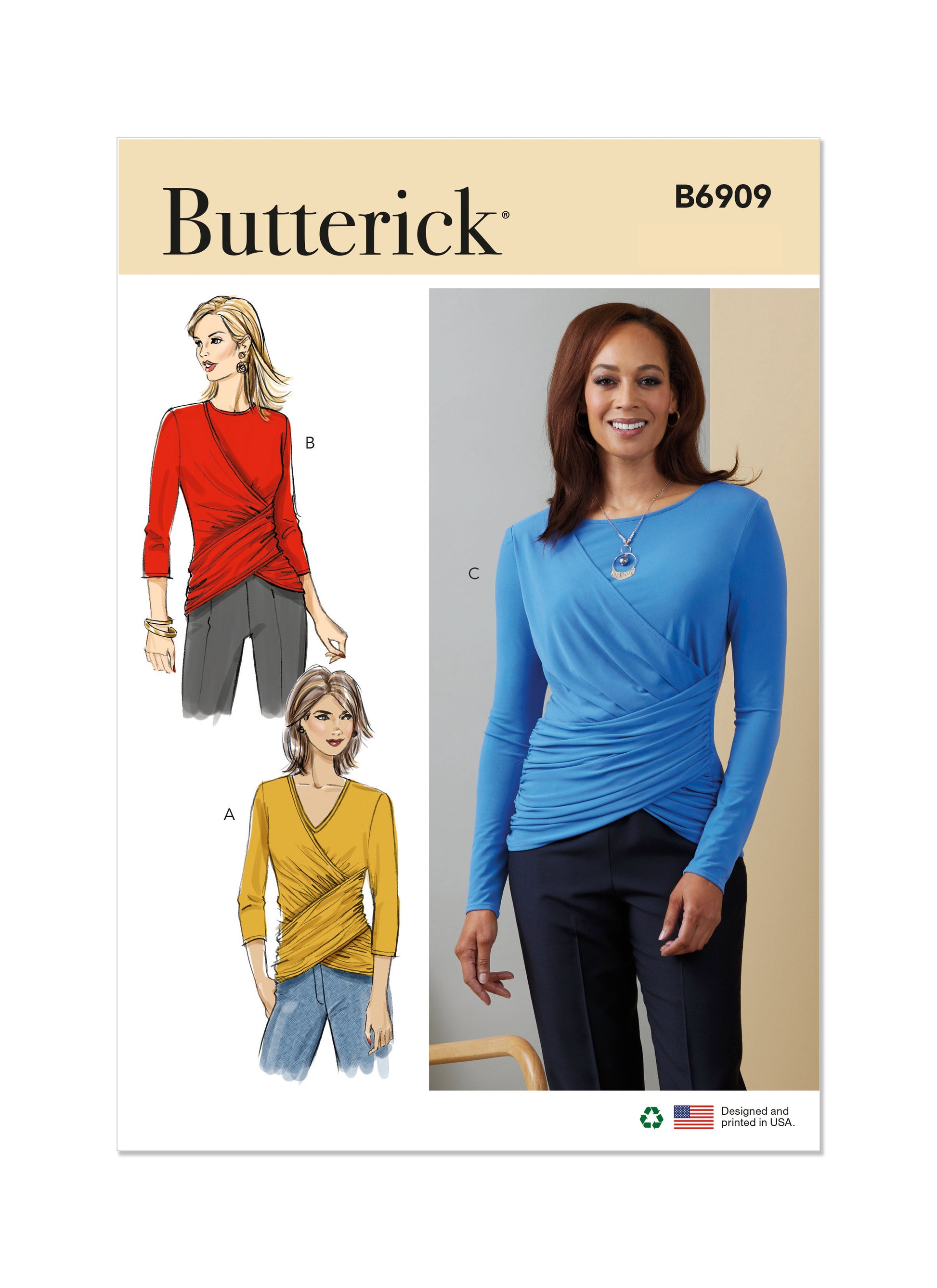 Butterick B6909 Misses' Knit Top