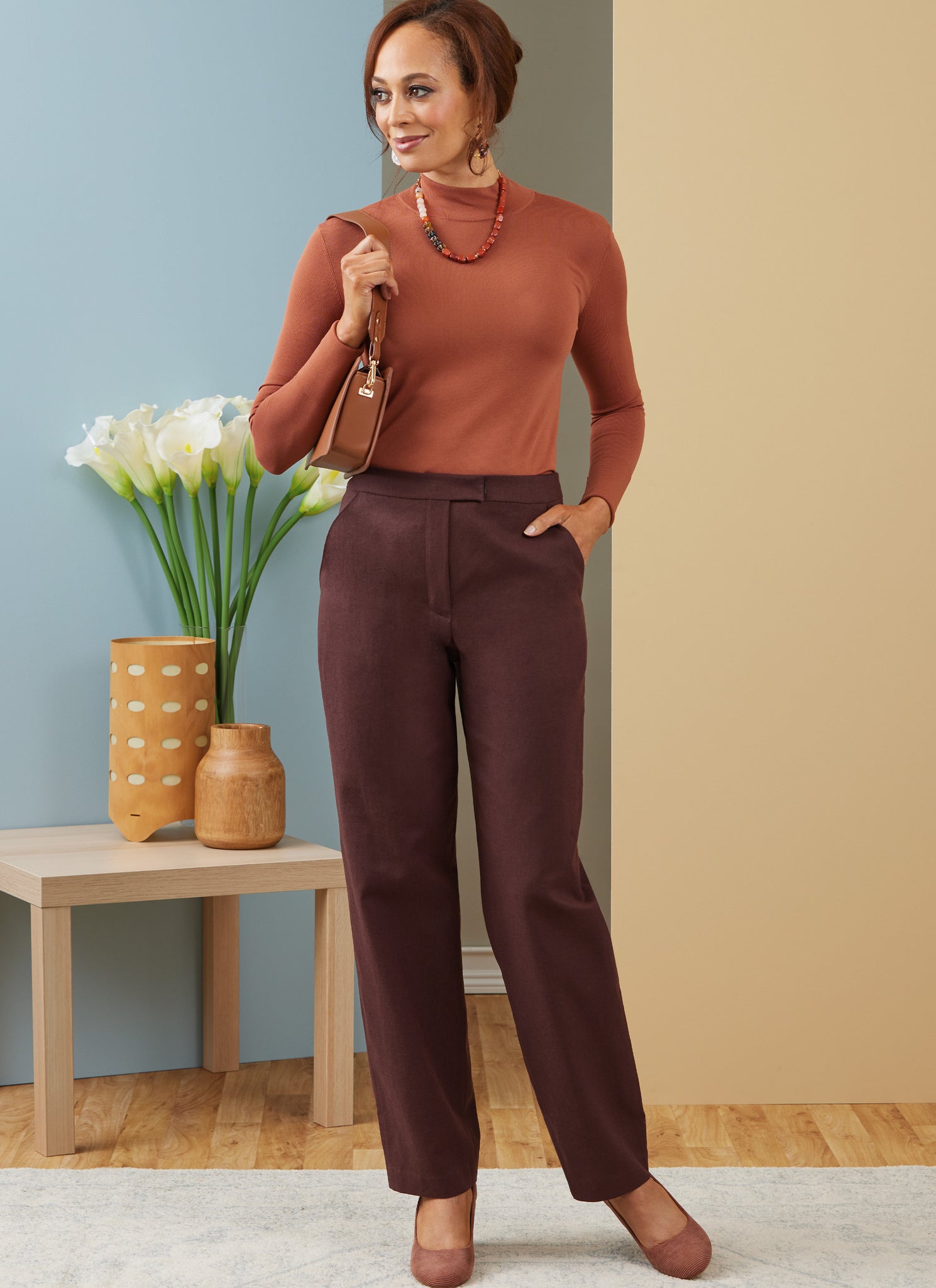 B6845, Misses' & Women's Tapered Pants