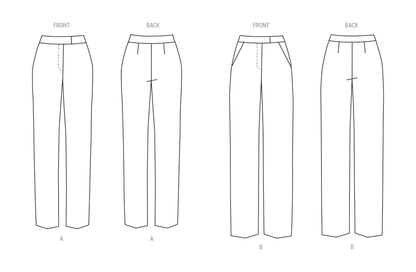 Butterick Pattern B6910 Miss Contour Band Pants