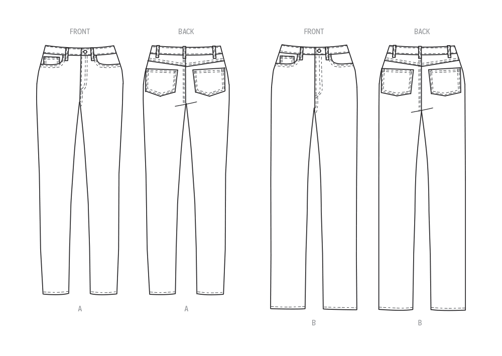 Butterick B6911 Misses' Jeans