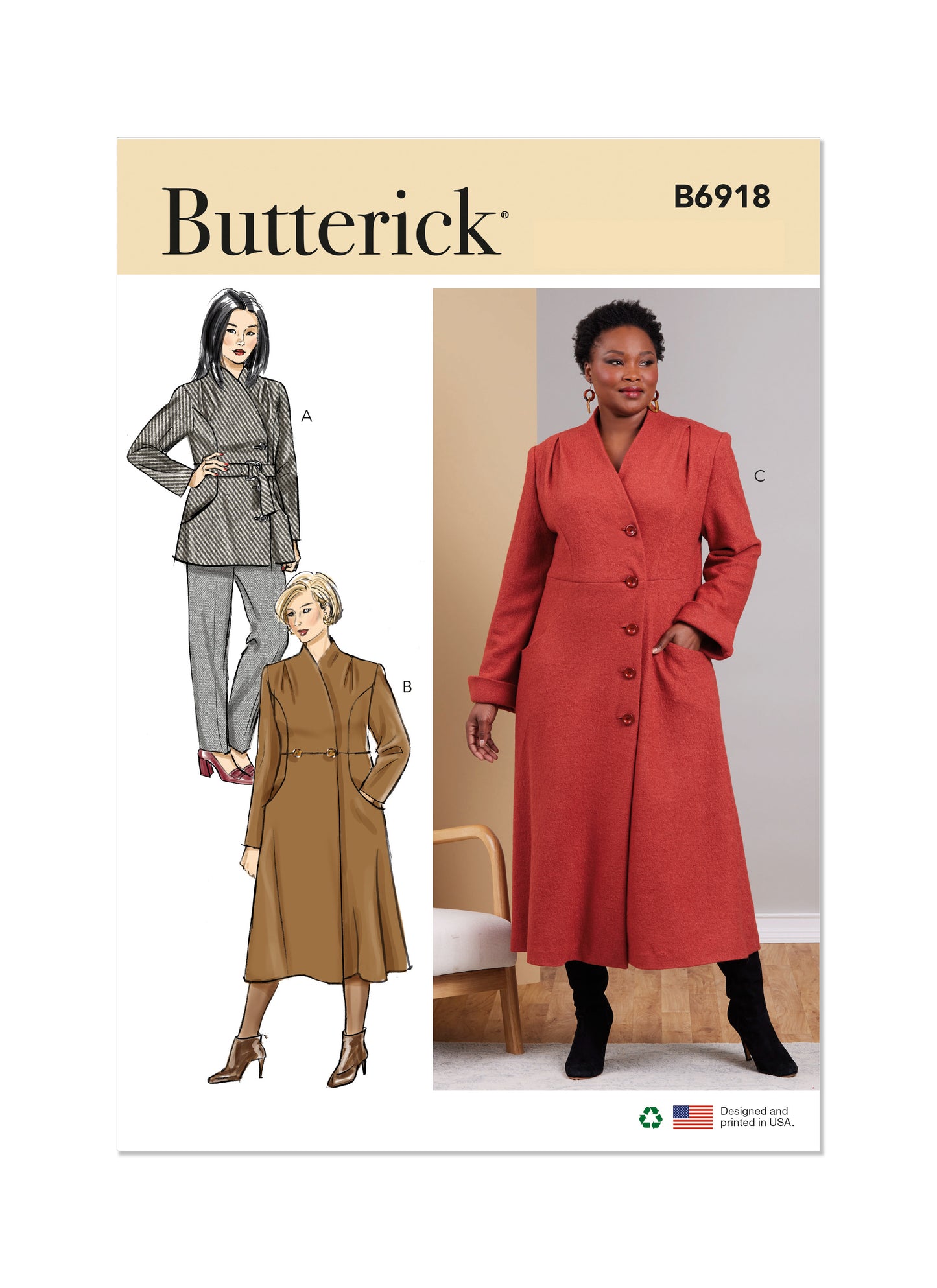 Butterick B6918 Women's Coat