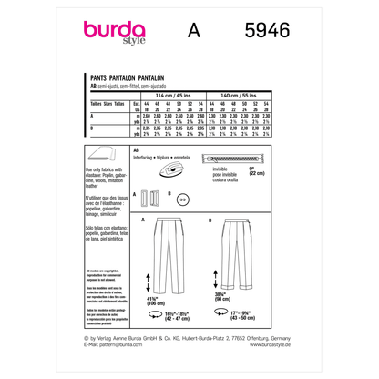 Burda Pattern X05946 Plus Size Skirt/Pants