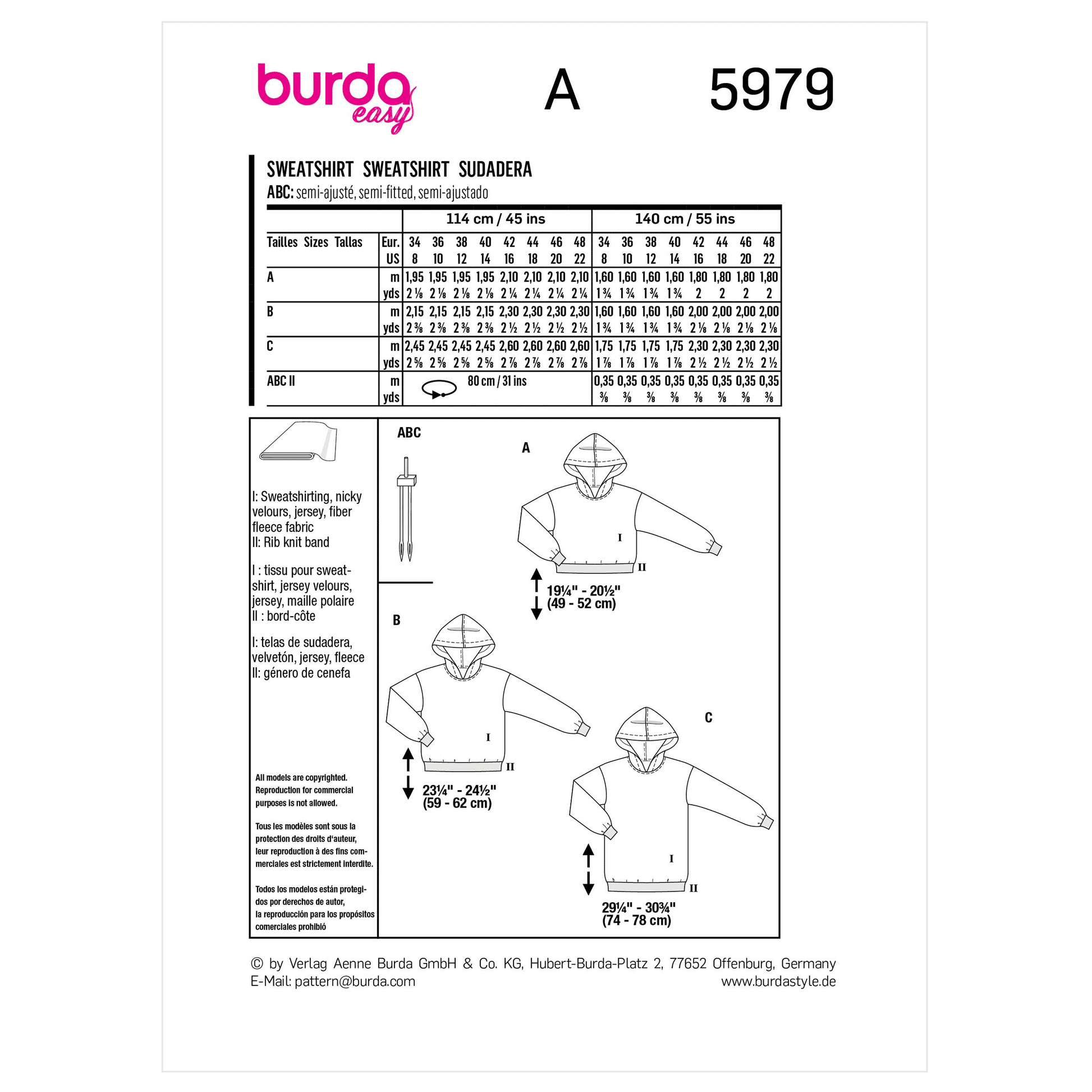 Burda Pattern X05979 Misses' Top/Vest