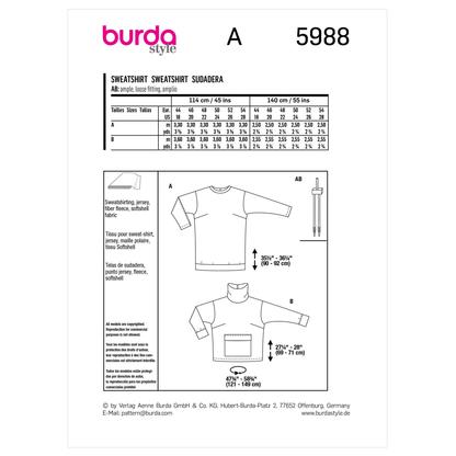 Burda Pattern X05988 Plus Size Top/Vest