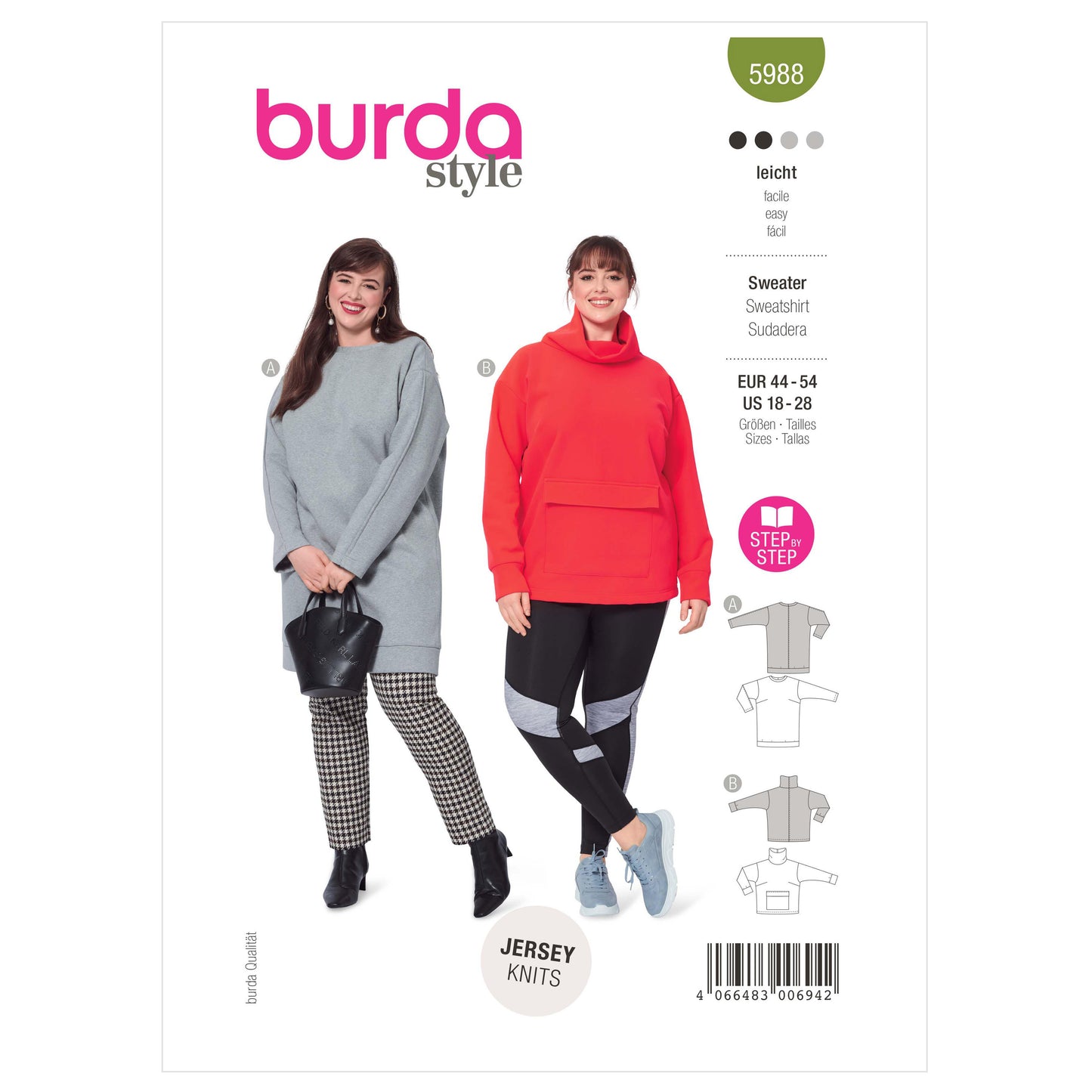 Burda Pattern X05988 Plus Size Top/Vest