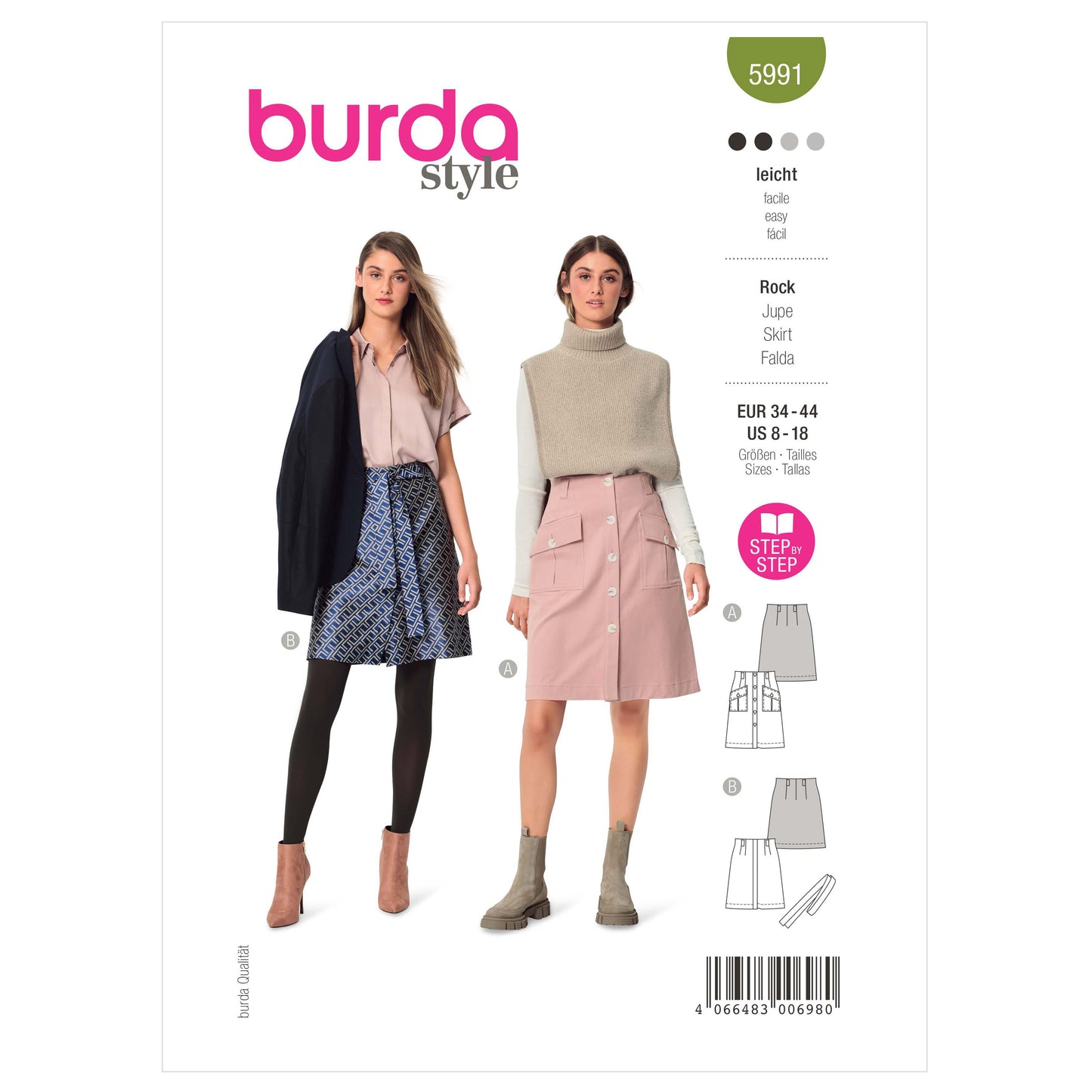 Burda Pattern X05991 Misses' Skirt/Pants