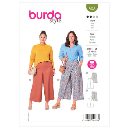 Burda Pattern X06035 Plus Size Skirt/Pants