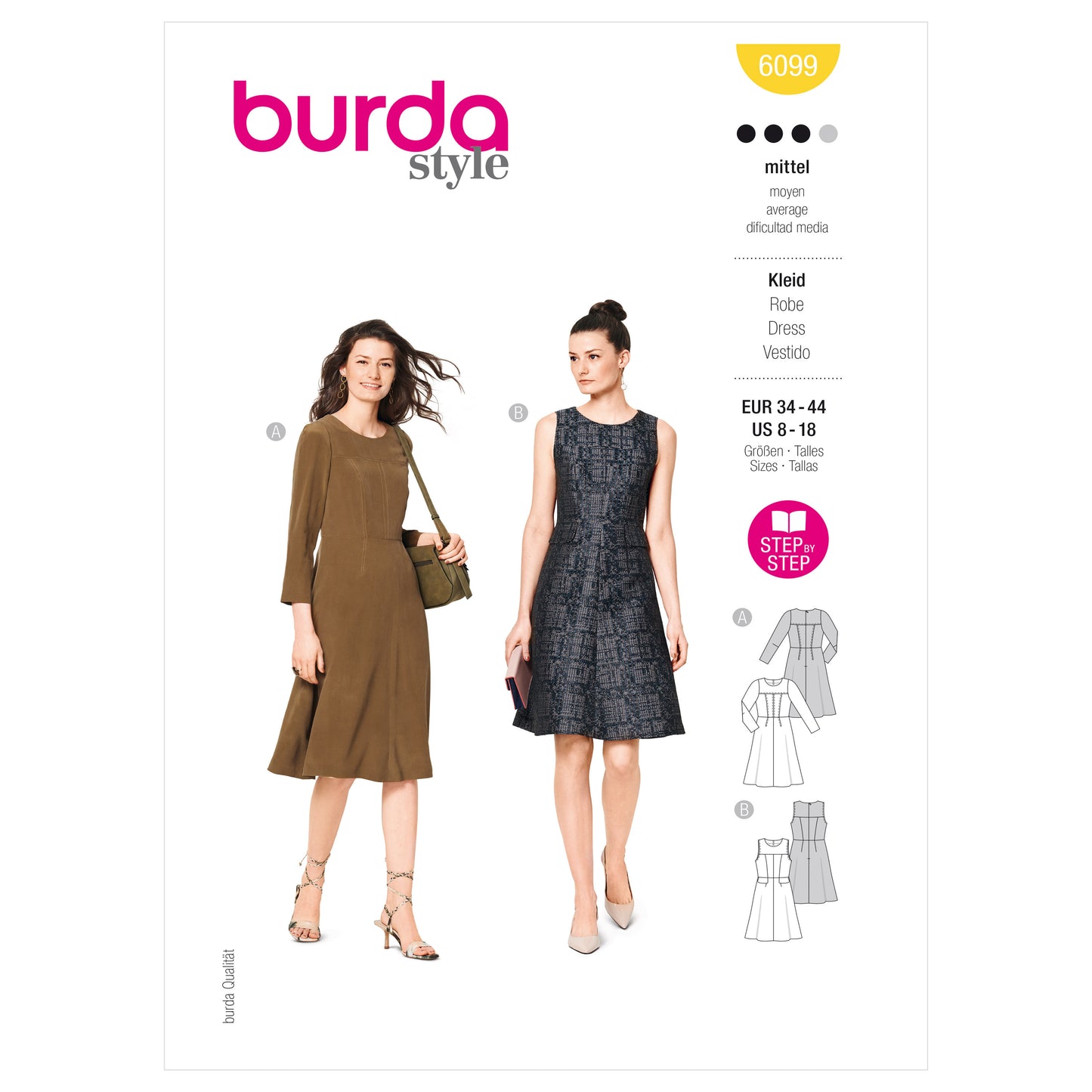 Burda Pattern 6099 Misses' Dress