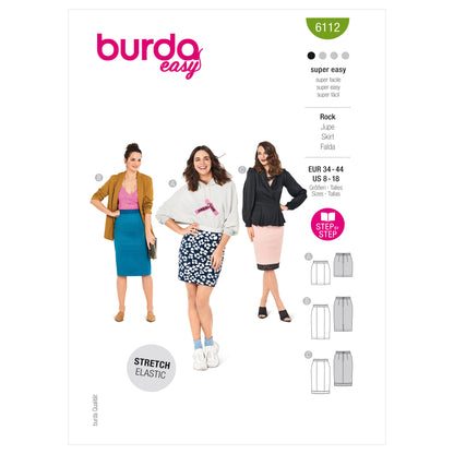 Burda Pattern 6112 Misses' Skirt