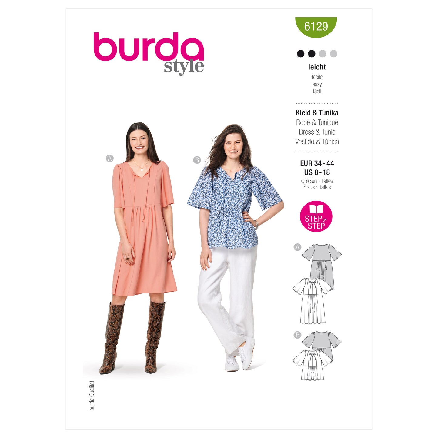 Burda Pattern 6129 Misses' Dress