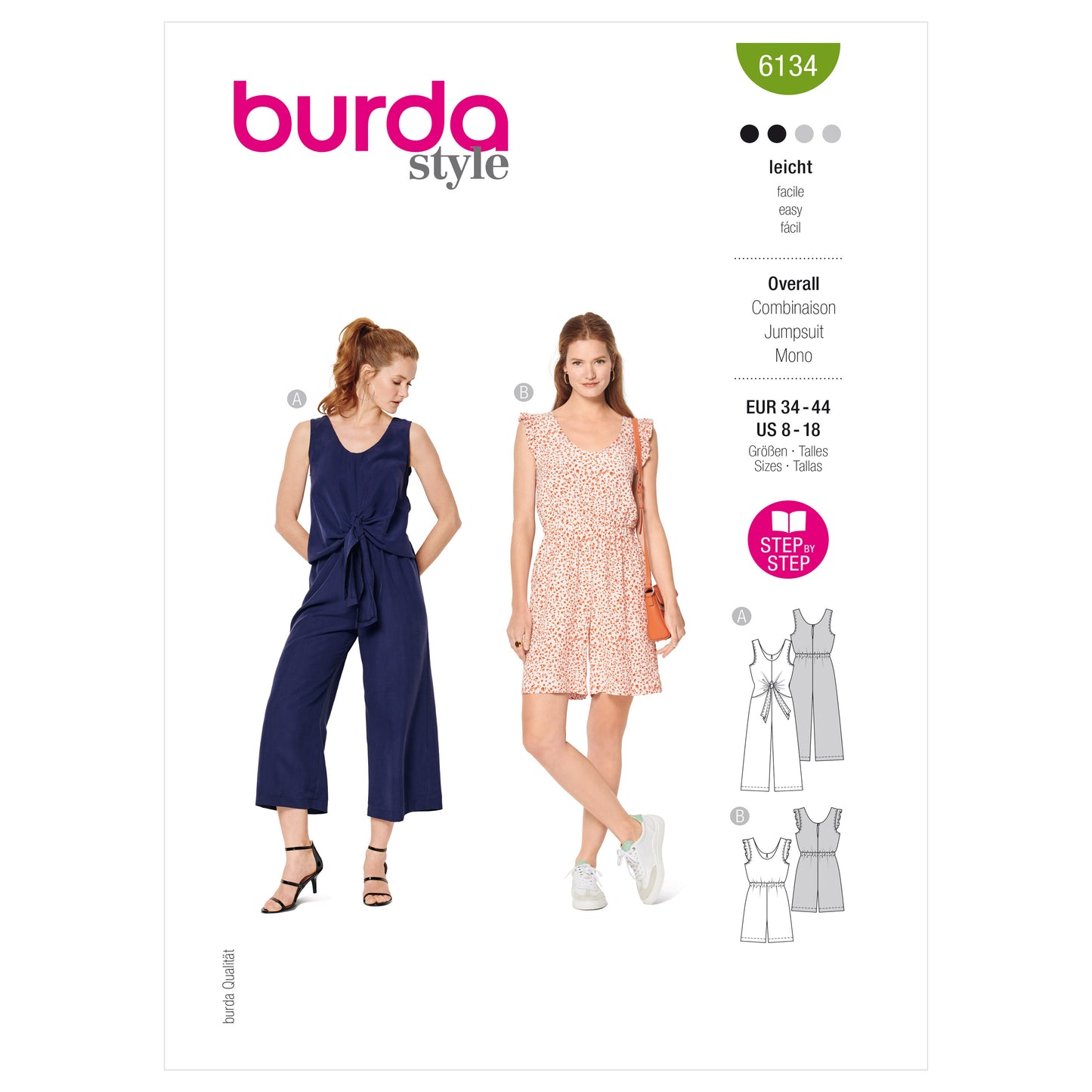 Burda Pattern 6134 Misses' Jumpsuit