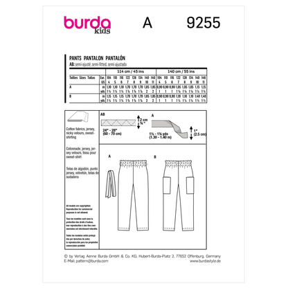 Burda Pattern X09255 Child Skirt/Pants