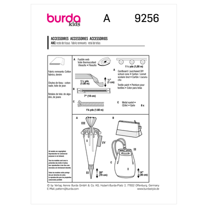 Burda Pattern X09256 Accessories