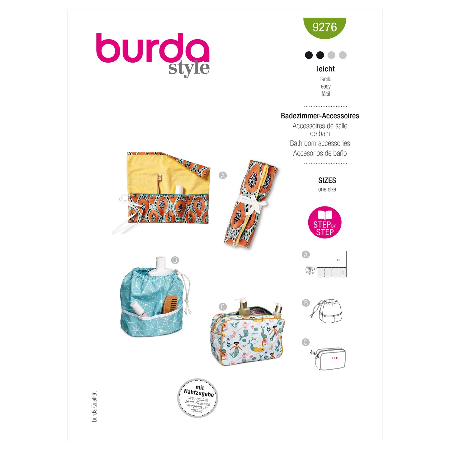 Burda Pattern 9276 Bathroom Accessories