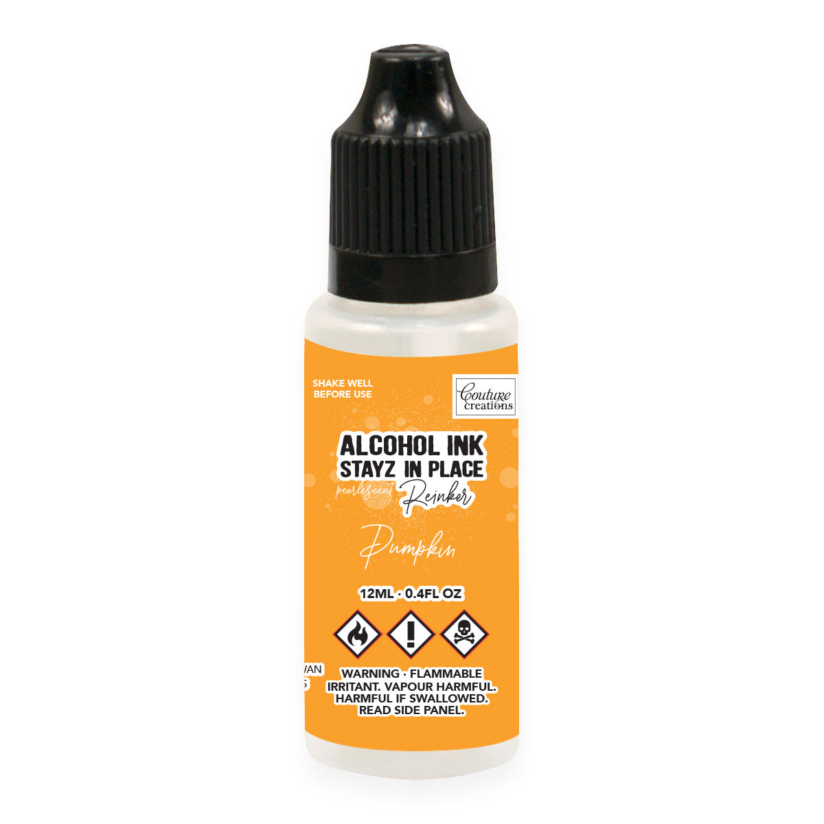 Stayz in Place Alcohol Ink Pad Reinker, Pumpkin Pearlescent- 12ml