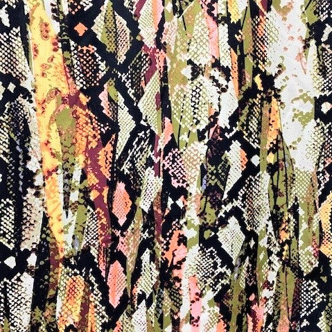 Printed Failles Fabric, Snake