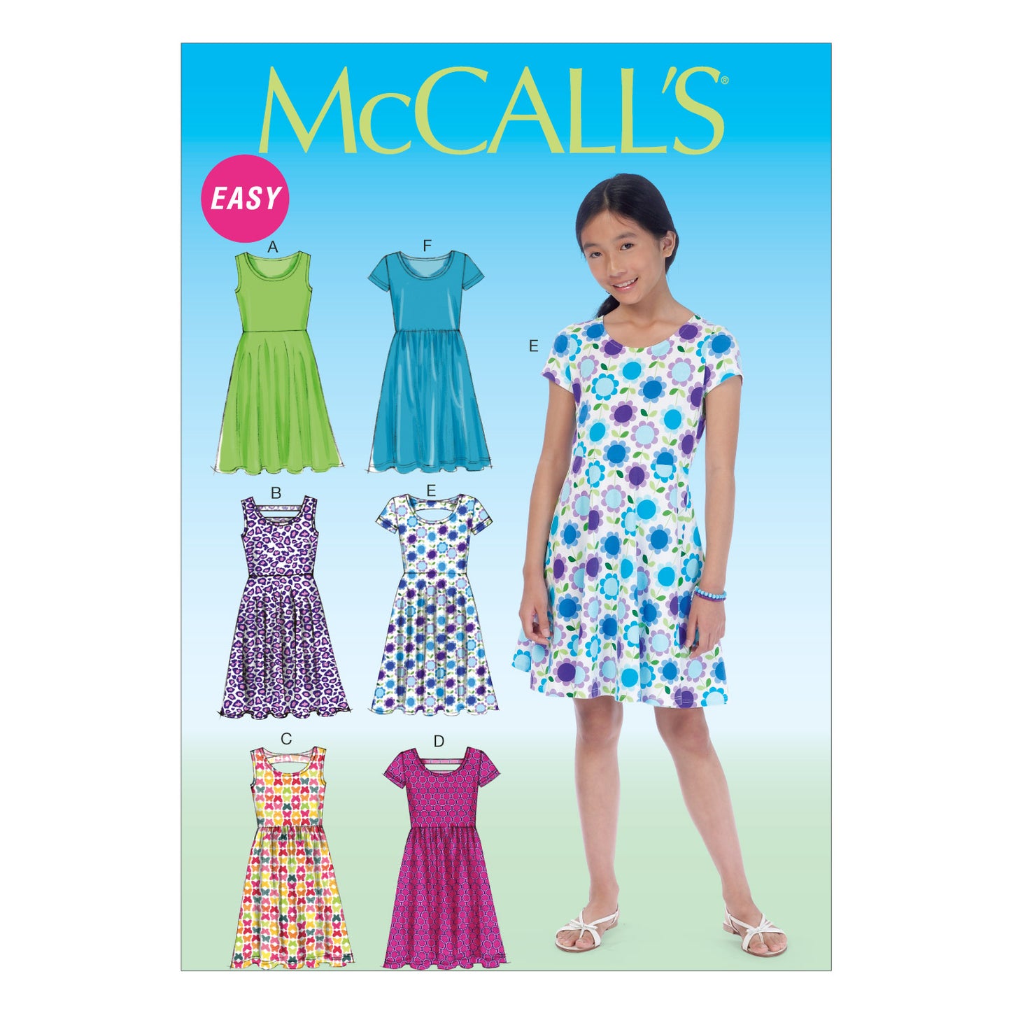 McCall's Pattern M7079 Girls'/Girls' Plus Dresses