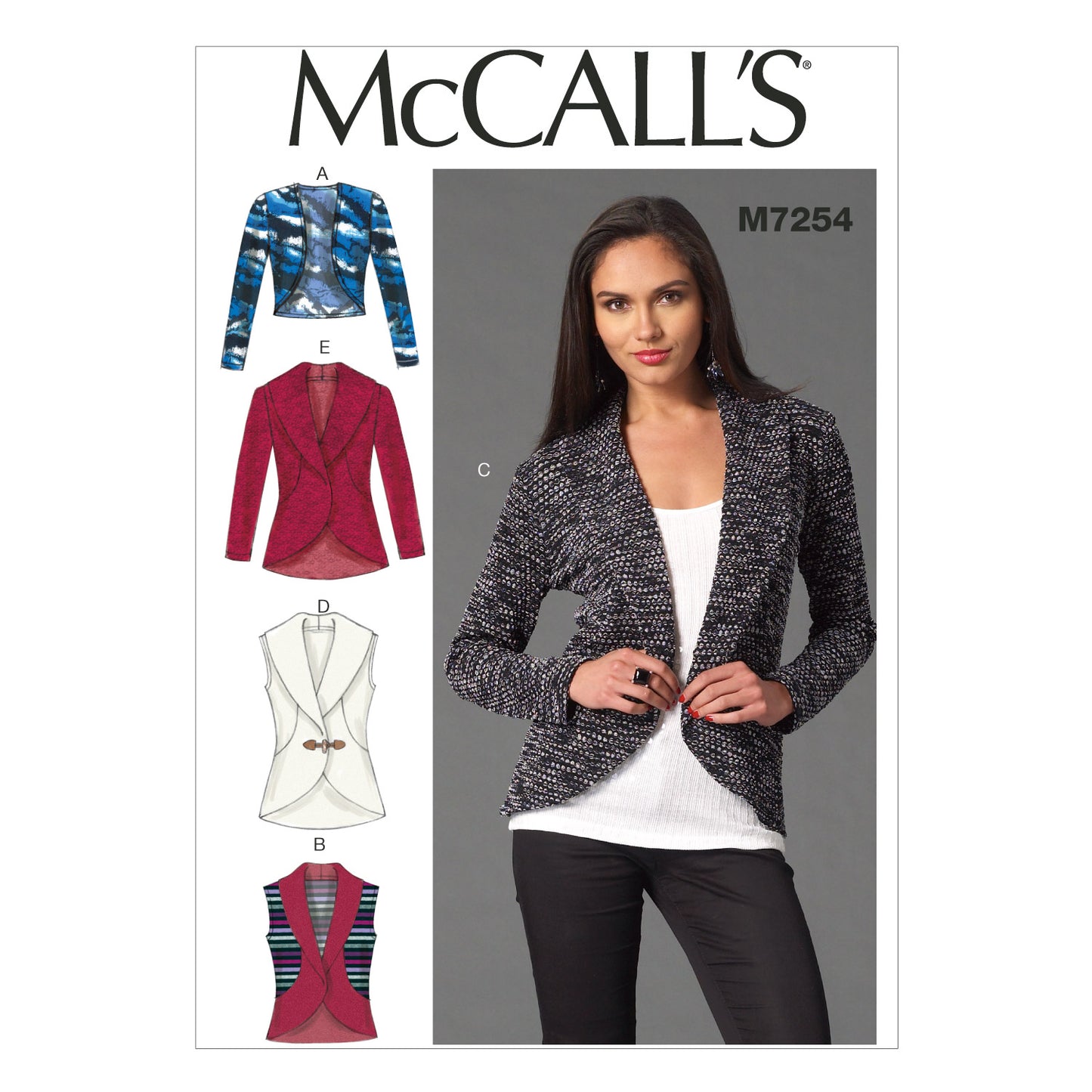 McCall's Pattern M7254 Misses' Cardigans