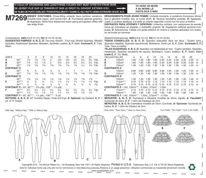 McCall's Pattern M7269 Misses' Costumes