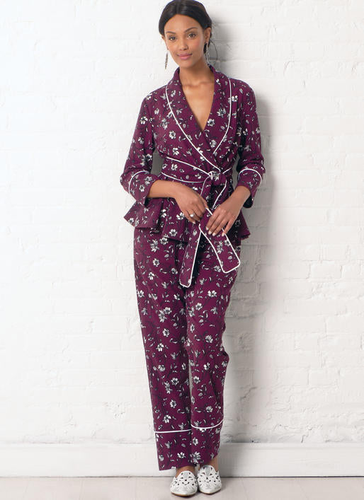 McCall's Pattern M7875 Misses' Jacket, Robe, Pants and Belt