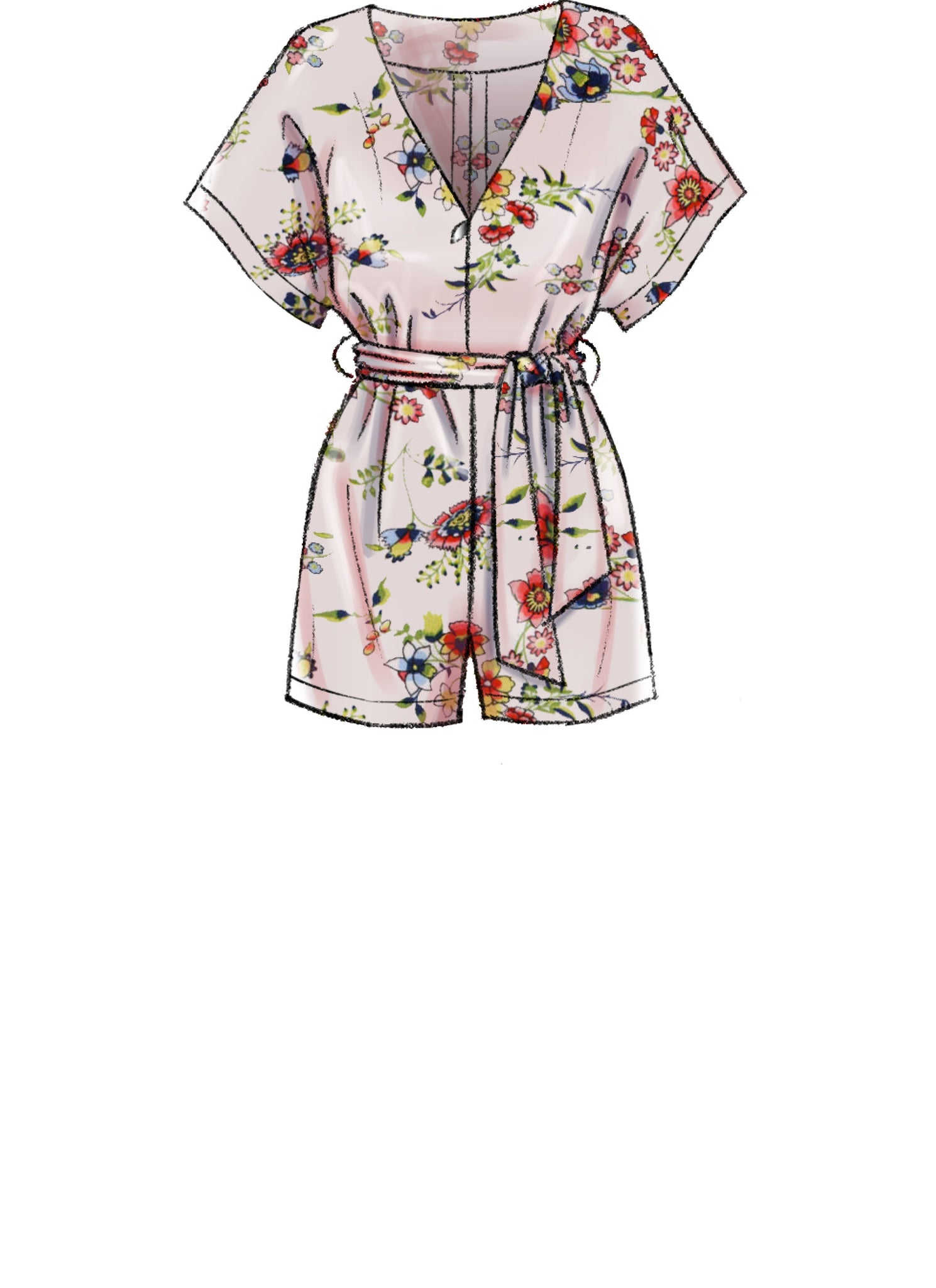 McCall's Misses'/Miss Petite Pleated, Drop-Waist Romper and