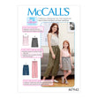 McCall's Pattern M7942 Misses', Children's and Girls' Top, Skirt, Shorts and Pants