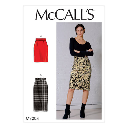 McCall's Pattern M8004 Misses' Skirt and Belt