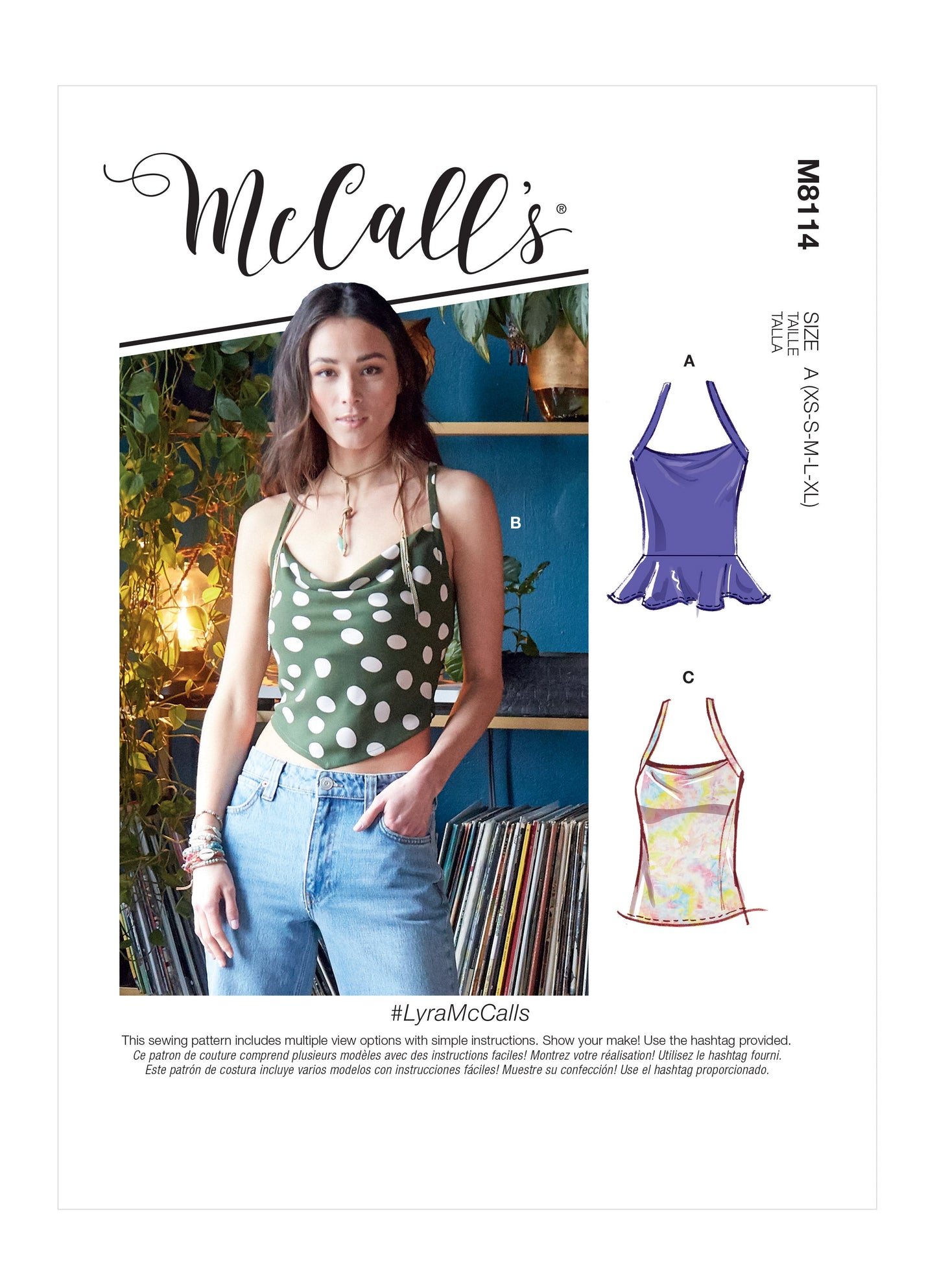 McCall's Pattern M8114 Misses' Tops