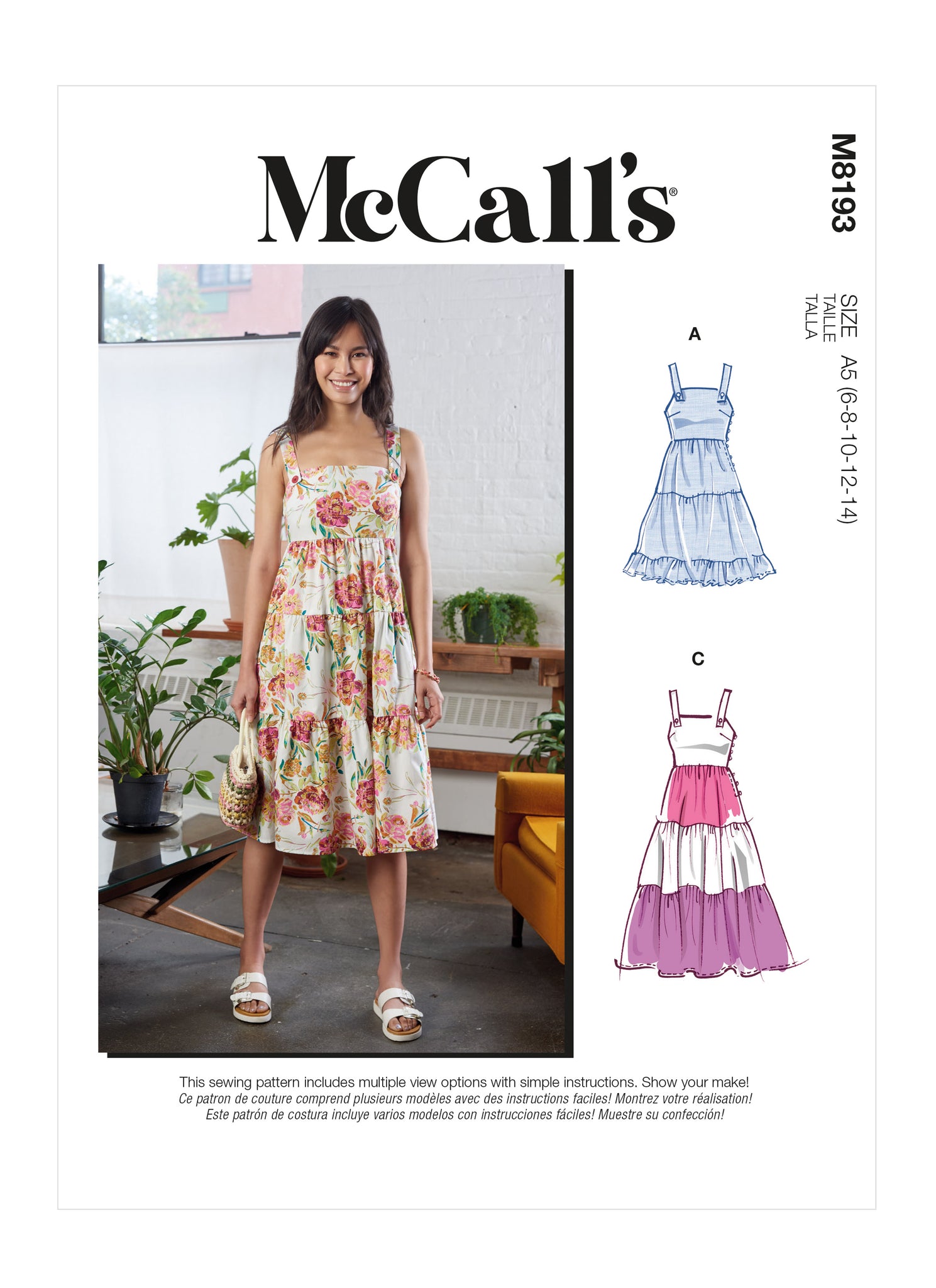 McCall's Patterns M8195 Misses Dress - F5 (18w-20w-22w-24w-26w)
