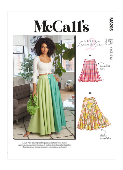 McCall's Pattern M8205 Misses' Skirts