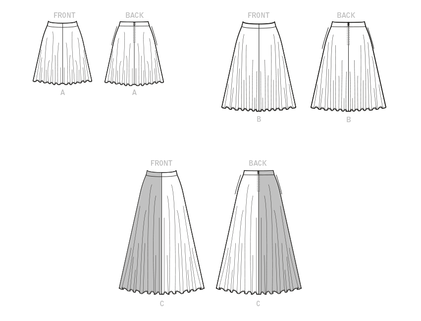 McCall's Pattern M8205 Misses' Skirts