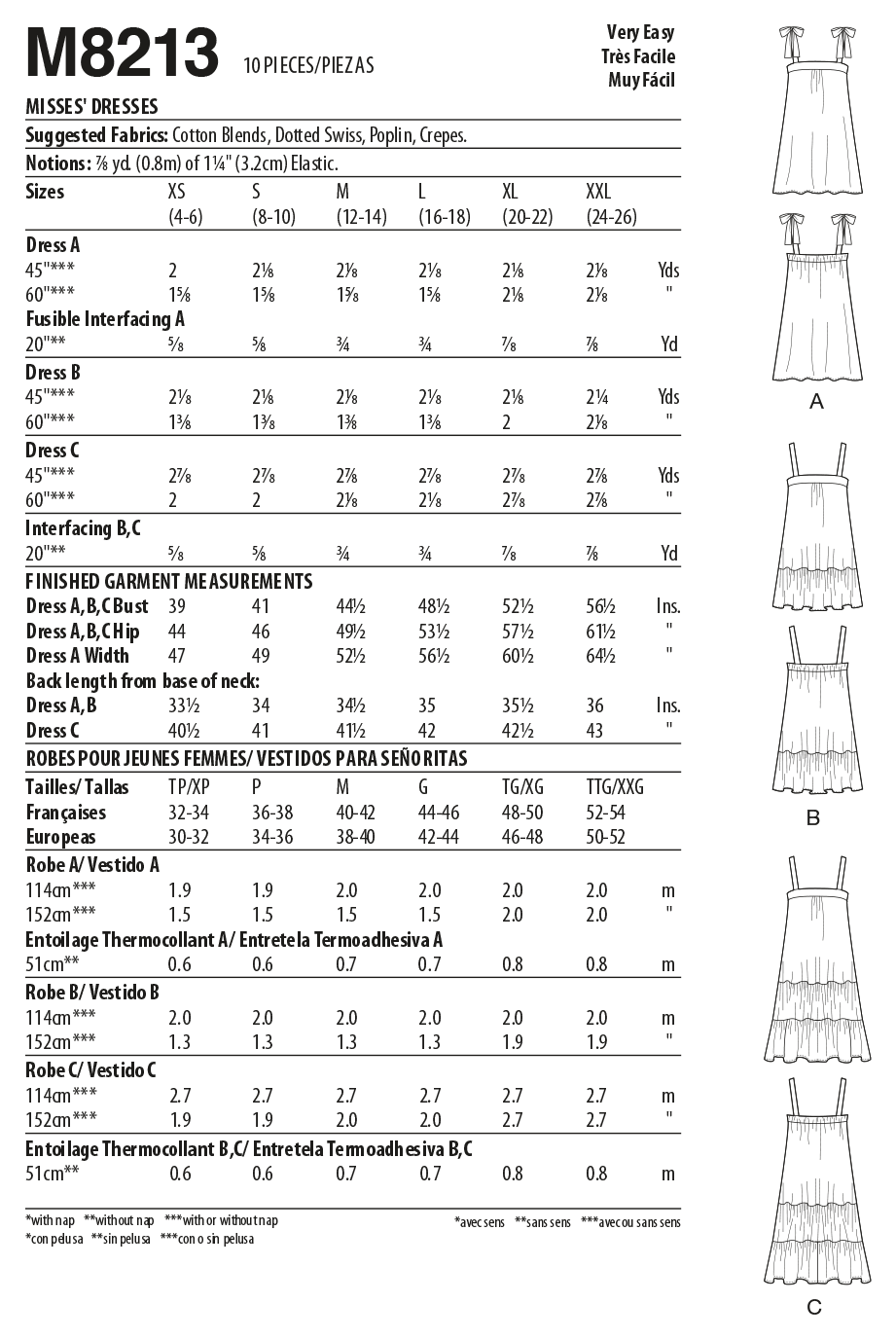 McCall's Pattern M8213 Misses' Dresses