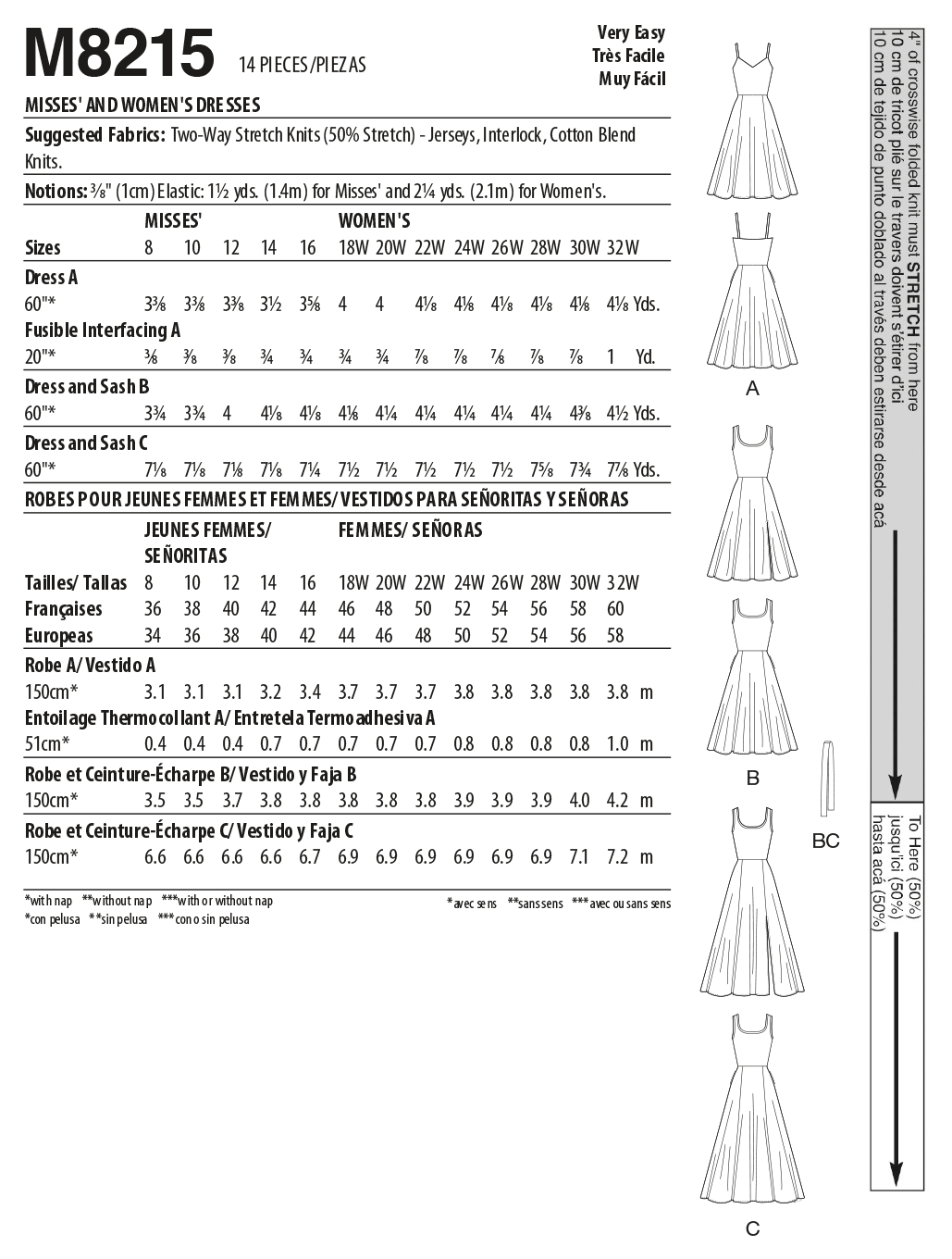 McCall's Pattern M8215 Misses' & Women's Dresses