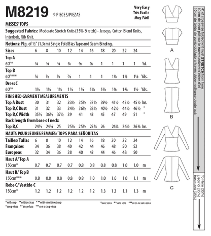 McCall's Pattern M8219 Misses' Top