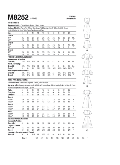 McCall's Pattern M8252 Misses' Dresses