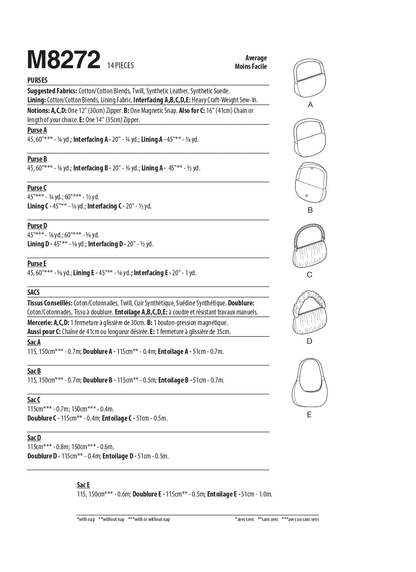 McCall's Pattern M8272 Purses