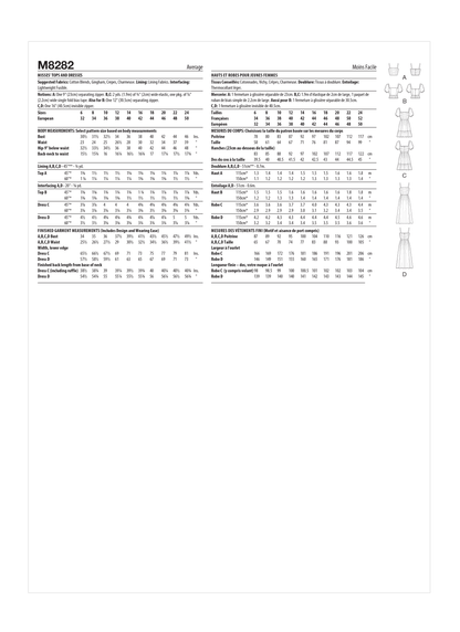 McCall's M8282 Misses Tops & Dresses